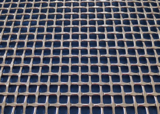 Architectural Flat Crimped Woven Wire Mesh 310S 2205 Decorative Wire Grille Panels